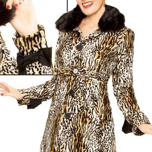 Rock Steady Cheetah Leopard Fur Coat